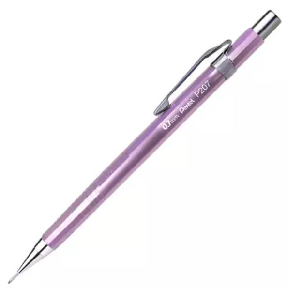 Lapiseira Pentel P207 Metalica Rosa Esc 0,7mm. Mppb