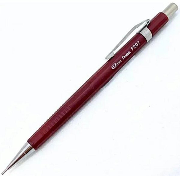 Lapiseira Pentel P207 Japonesa Vermelha Jbpb