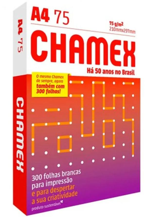 Papel Chamex 210x297 A.4 75grs C/300 Folhas