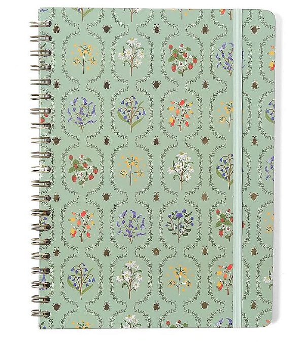 Caderno Cd 1x1 Jardim Verde 80fl