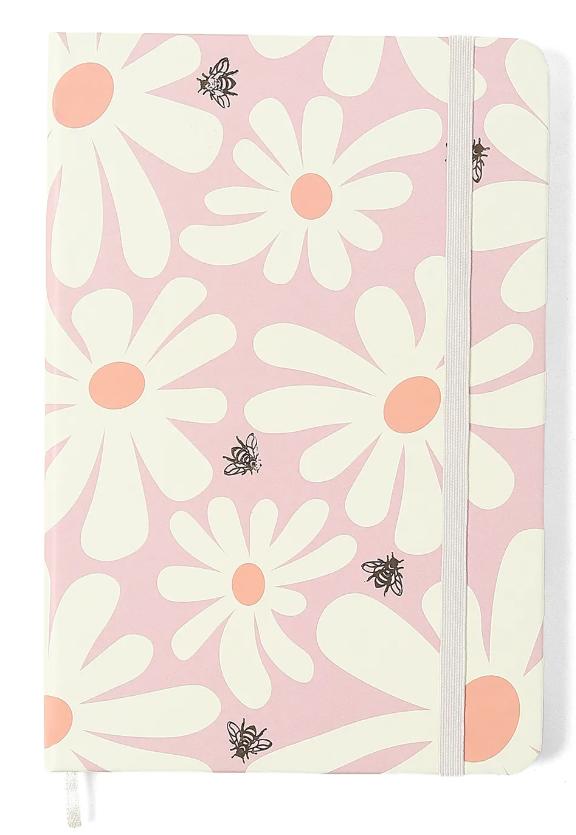 Caderneta 14x21 C/pauta Melissa Pink Bloomy
