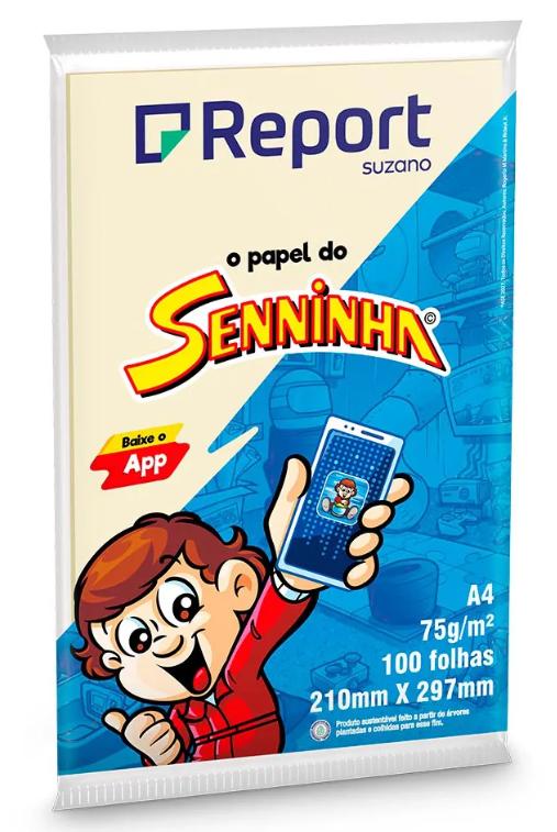 Papel Report Seninha Amarelo A4 C/100f