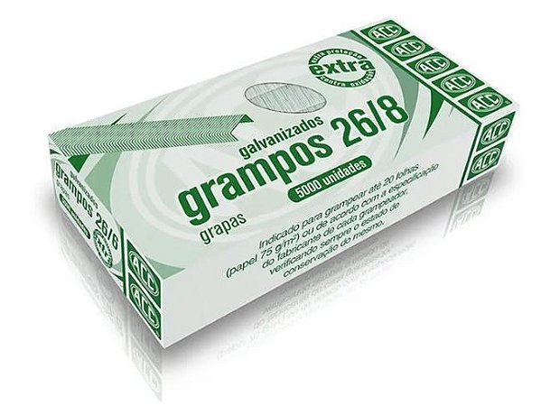 Grampo 26/8 Galvanizado C/5000 Acc
