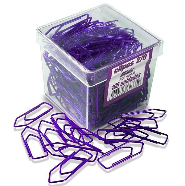Clipes 2/0 Aço Epoxi Lilas C/100 91467350