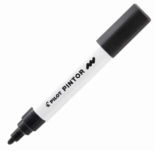 Marcador Pilot Pintor Medio Preto