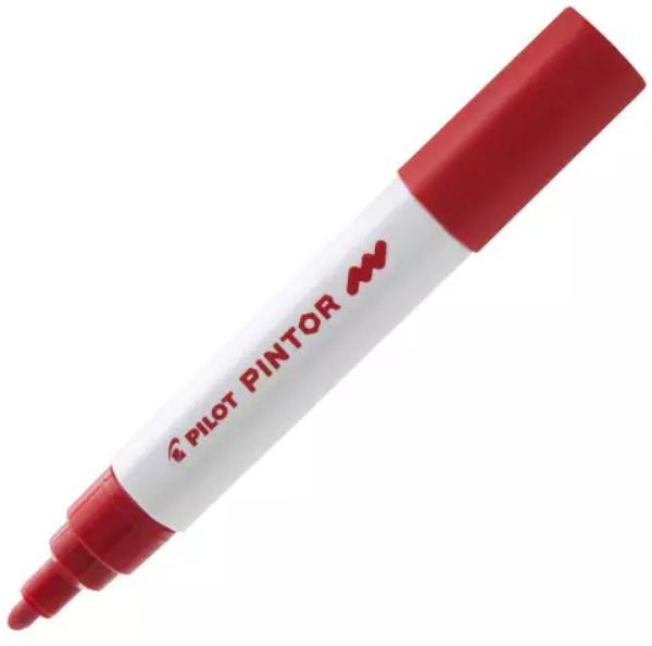 Marcador Pilot Pintor Medio Vermelho