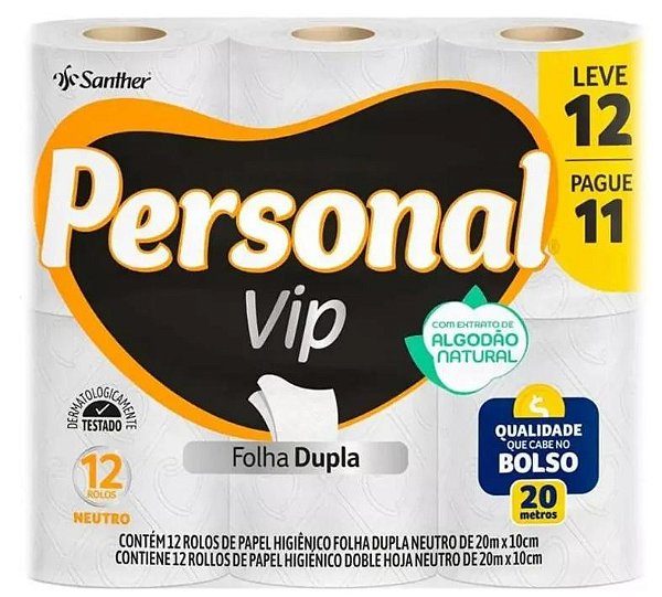 Papel Higienico Personal Folha Dupla - Fardo C/12 Unds.