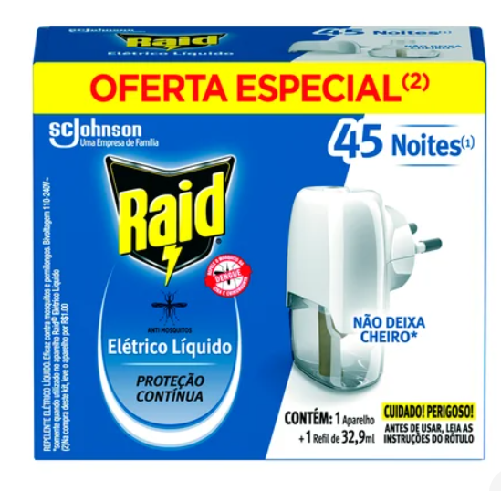Inseticida Raid C/refil 45 Noites
