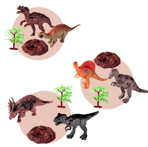 Coleçao Planeta Animal Kit Dinossauros DMT0220 Envio Sortido