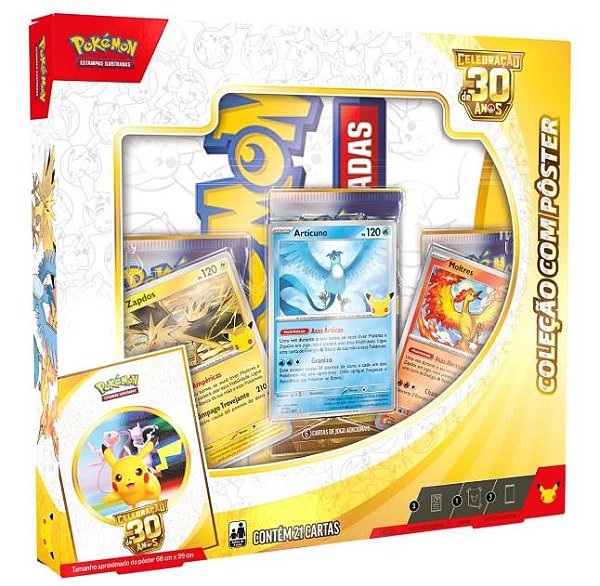 Cartas Pokemon Box Celebraçao 30 Anos