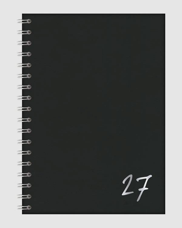 Agenda Redoma Semanal Diamante Preta 170x240mm