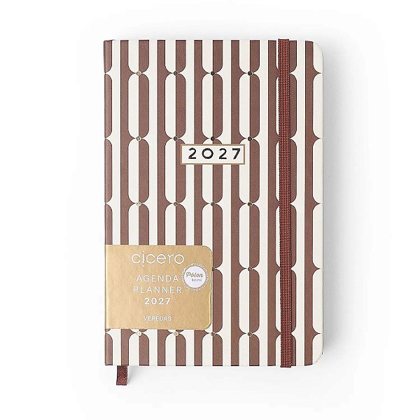 Agenda 14x21 Planner Diaria Veredas Marrom