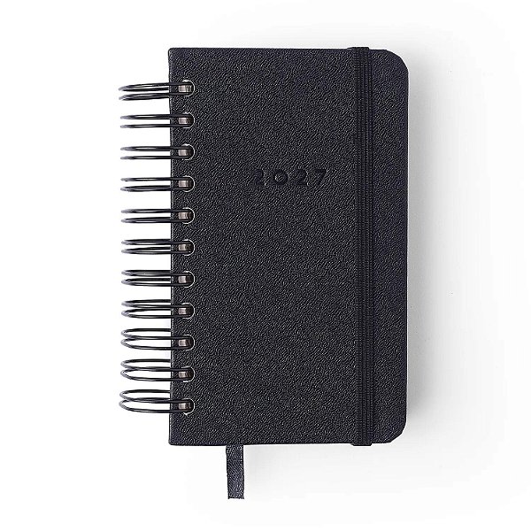 Agenda Planner Wireo 9x15,5 Diaria Preta