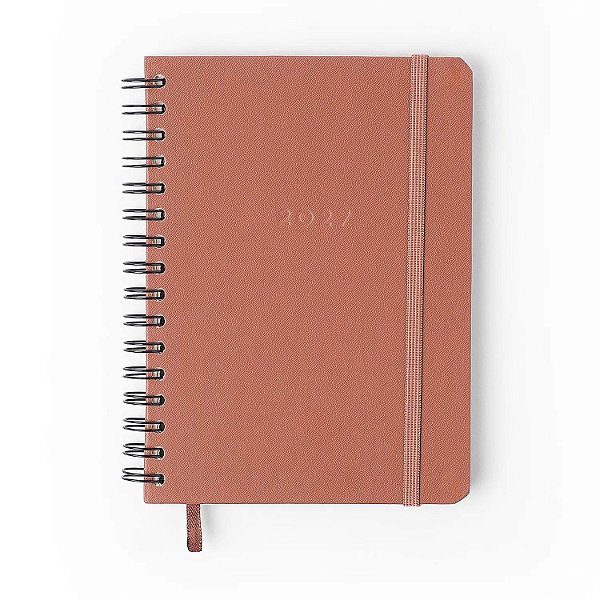 Agenda Planner Wireo A5 Semanal Anotaçoes Caramelo