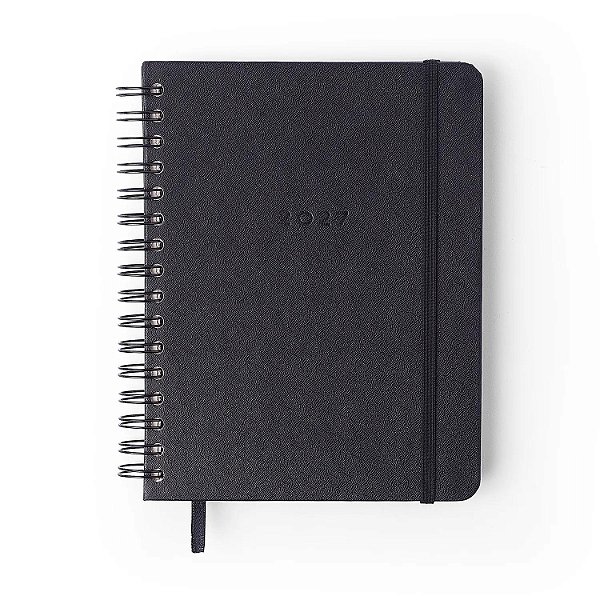 Agenda Planner Wireo A5 Semanal Notas C/divisorias Preta