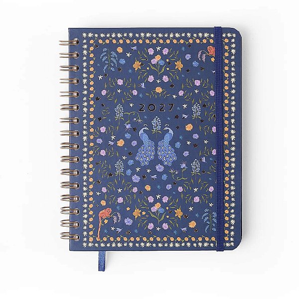 Agenda Planner Wireo A5 Semanal Notas C/divisorias Relicario Realeza Marinho