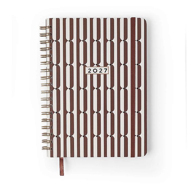 Agenda Planner Wireo 17x24 Semanal Planejamento Veredas Marrom