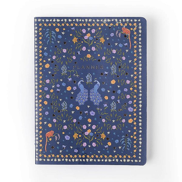 Agenda Planner Permanente Revista Mensal 19x25 Relicario Realeza Marinho