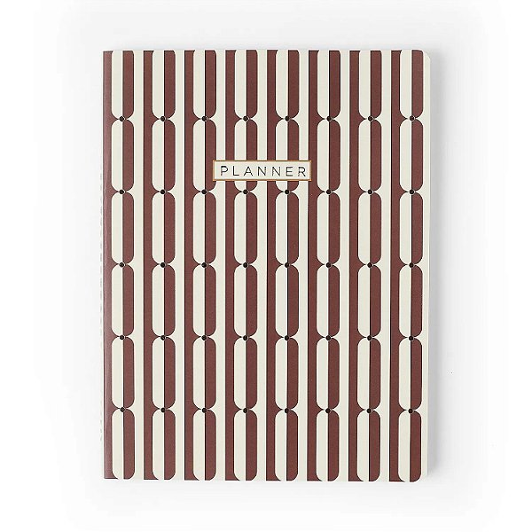 Agenda Planner Permanente Revista Mensal 19x25 Veredas Marrom