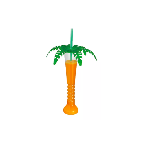 Copos Arvore Coqueiro Canudo 350ml Tropical