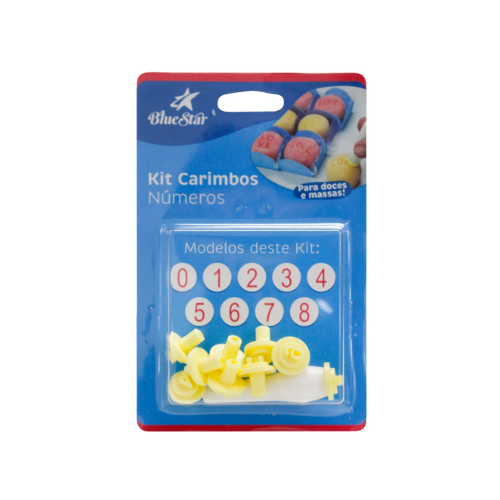 Kit Carimbos para Doces e Massas Números  Blue Star