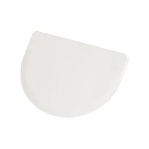 Raspador Espátula Plástica Meia Lua Para Confeito Branca 15x12cm SOLRAC