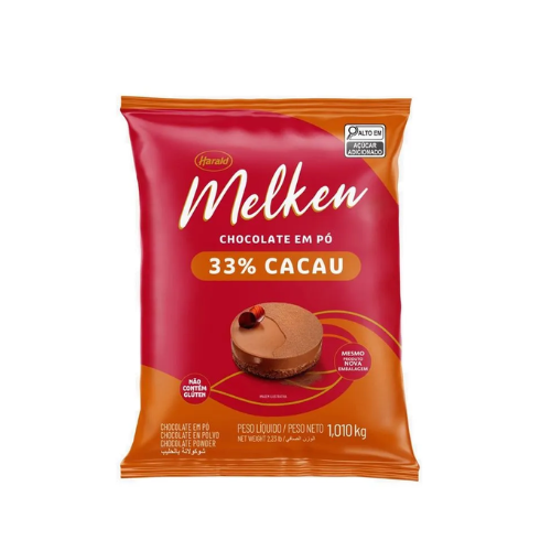 Chocolate Em Pó Melken 33% Cacau 1,01kg Harald