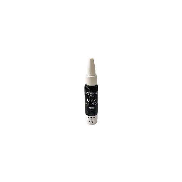 Corante Liquid Gel Preto  Iceberg 25g