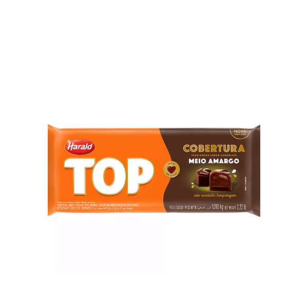 Cobertura Top Meio Amargo Barra 1.01kg Harald