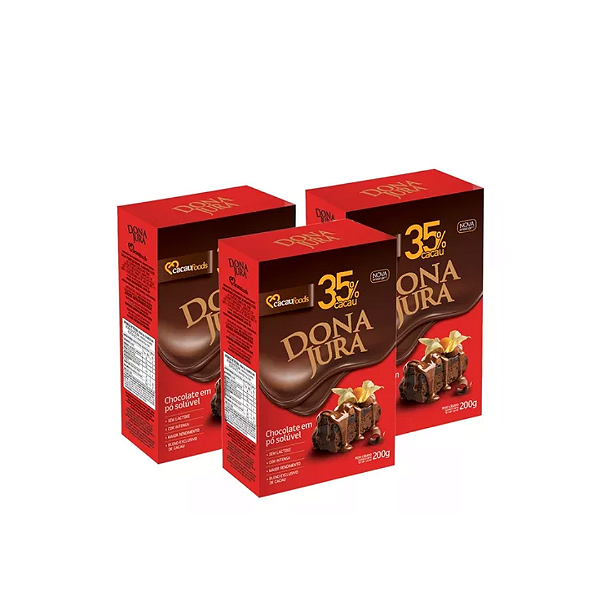 Trio Chocolate Em Pó 35% Cacau 200g - Dona Jura