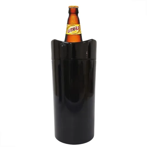 Porta Garrafa de Cerveja 1 litro Preto Neoplas