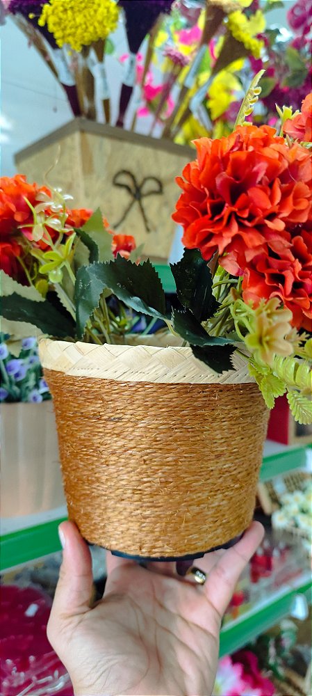 Vaso Sisal Ferrugem Médio