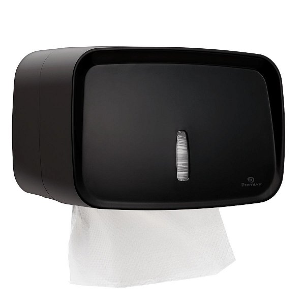 Porta Papel Toalha Interfolha Compacto Dispenser Adesivo Preto - Premisse Invoq
