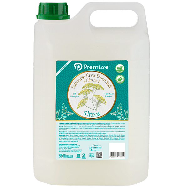 Sabonete Liquido Refil 5L Erva Doce Soft Premisse Classic