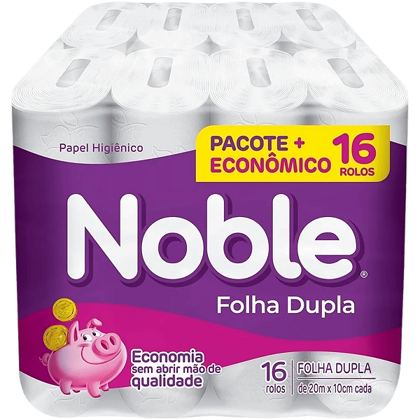 Papel Higiênico Noble Folha Dupla 20 Metros 16 Unidades Econômico