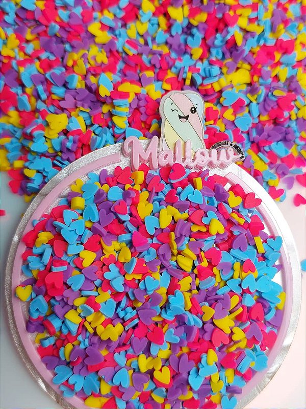 Micro coração love cores vibrantes