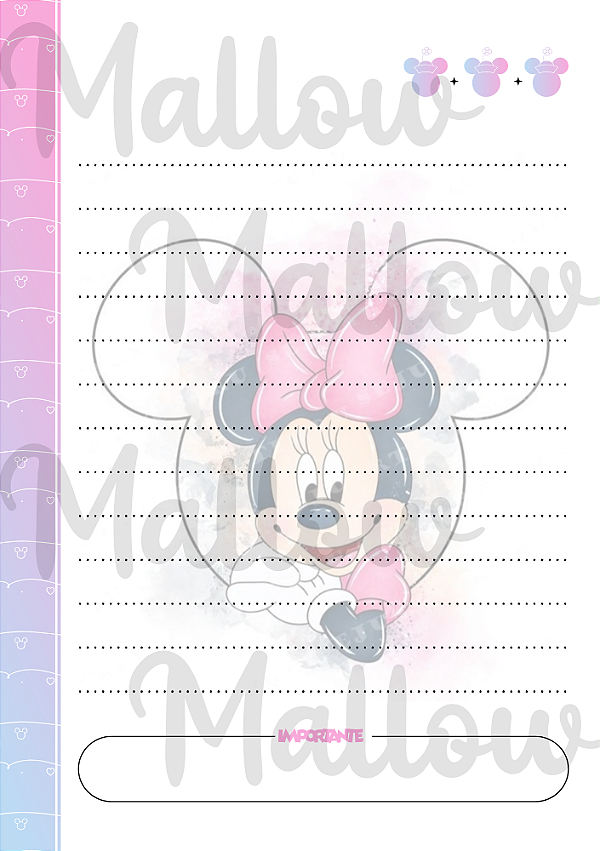 Miolo Impresso Minnie