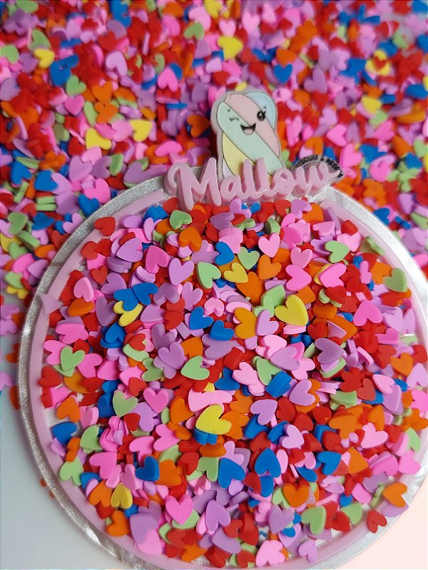 Micro coração love colorido