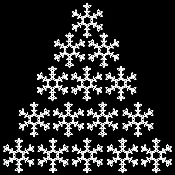 Árvore de Natal de Flocos de Neve