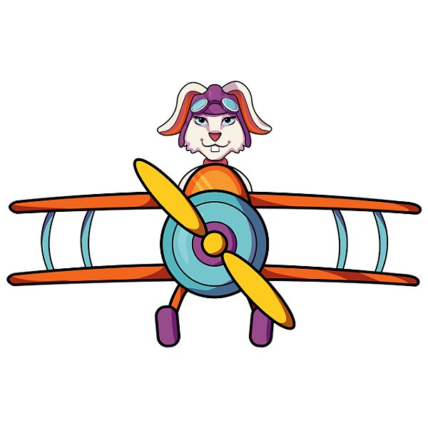 Coelho Piloto (Pilotando Avião)