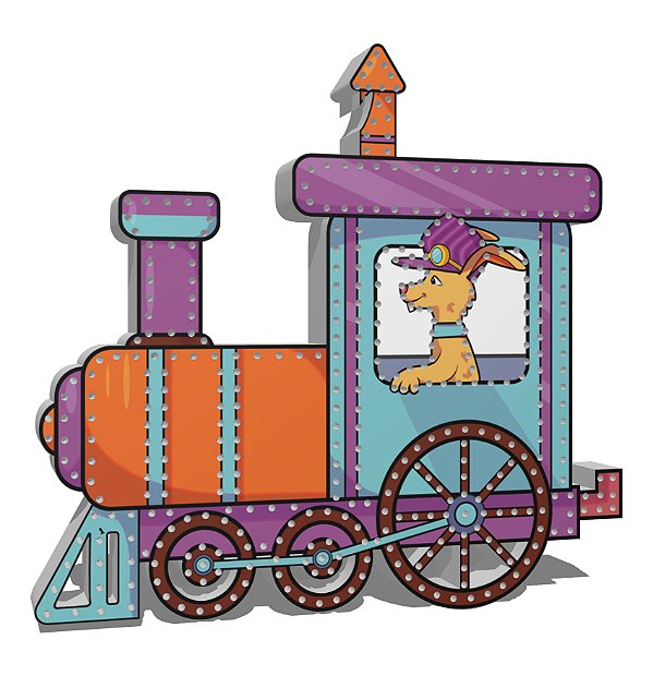 Coelho Maquinista (Conduzindo Trem)