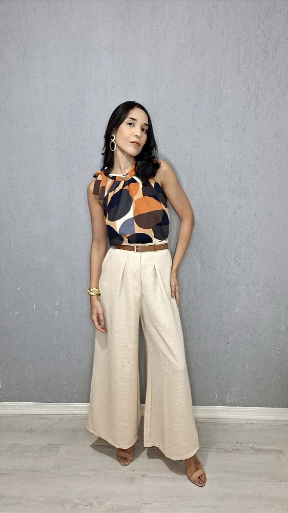 Calça Pantalona Toque Sutil