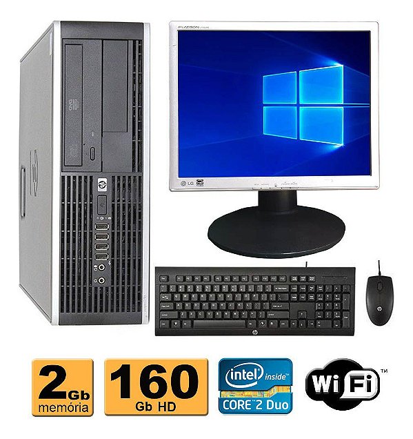 Computador Hp Core 2 Duo 2.6 2gb Hd160gbdvd + Monitor LG 17