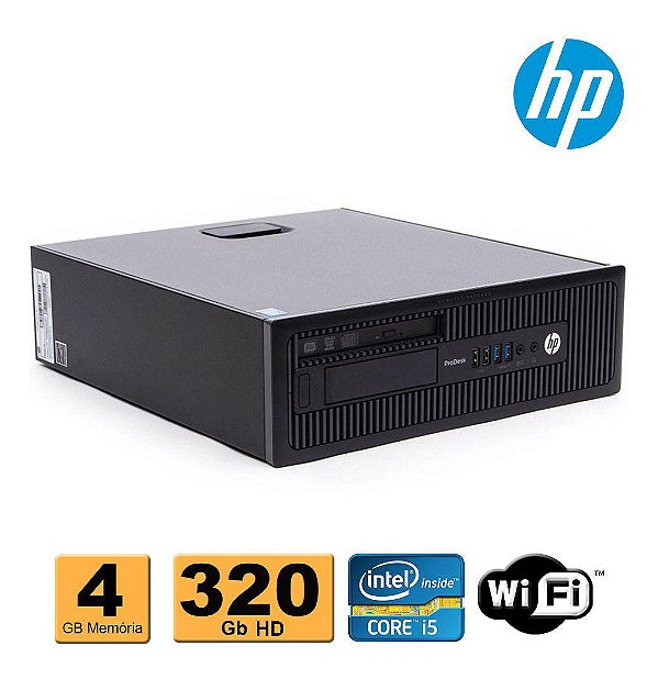 Cpu Hp Prodesk 600 Slim Core I5 4ªg 4gb 320gb Dvd-rw Wifi