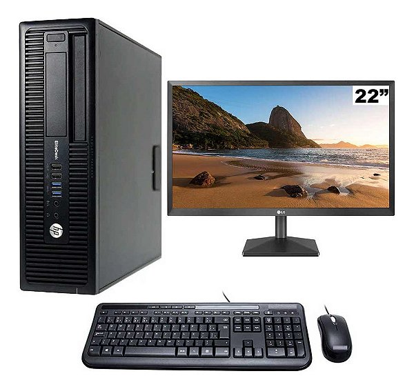Cpu Elitedesk 705 G1 Amd 8gb 240gb Vídeo Radeon Monitor 22'