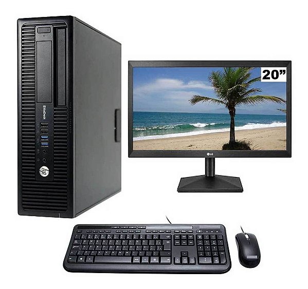 Cpu Elitedesk 705 G1 Amd 8gb 500gb Vídeo Radeon Monitor 20'