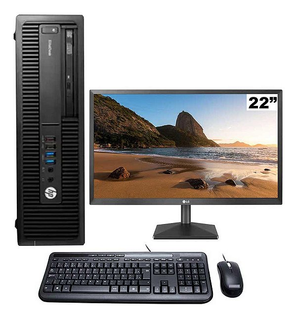 Cpu Elitedesk 705 G2 Amd A8 4gb 120gb Wifi + Monitor 22'