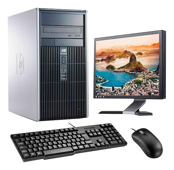 Cpu Torre Hp Dc5850 Amd 4gb Ddr2 Hd 250gb Wifi + Monitor 17