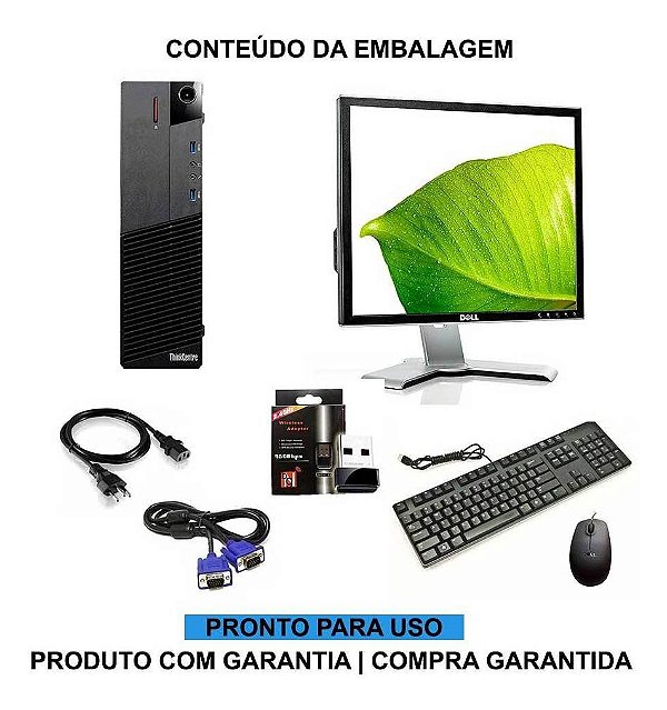 Computador Lenovo M93p Core I5 4ªg 8gb 320gb + Monitor