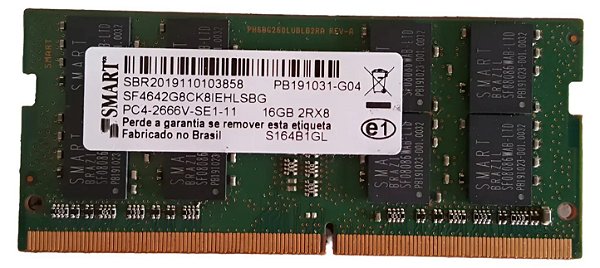 Memória 16Gb Smart ddr4 para Notebook PC4-2666V
